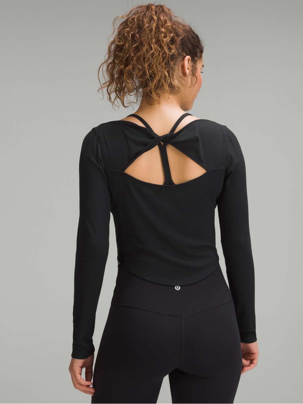Lululemon Modal Silk Twist-Back Yoga Long-Sleeve Shirt - size 8, fits 10-12